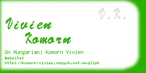 vivien komorn business card